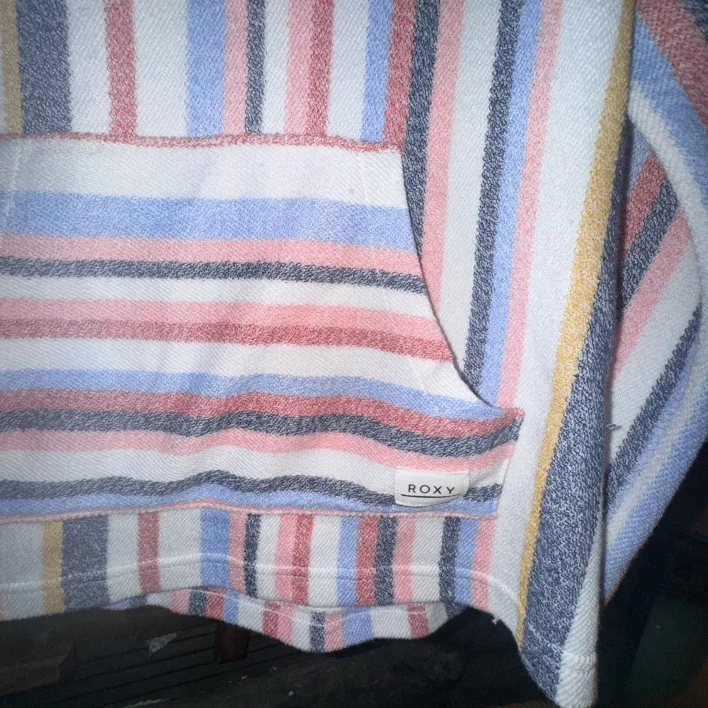 Roxy Size Medium Multicolor Striped Women's Hoodie sweatshirt pullover - Picture 8 of 11
